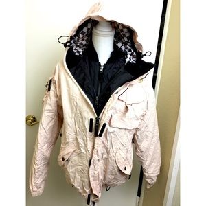 MONIX | pale pink/black snow jacket 🎿